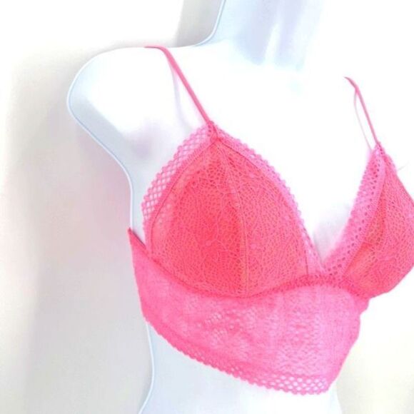 Victoria's Secret Long Line Lacy Bralette in Coral - Picture 5 of 10
